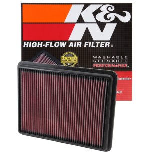 Hyundai Santa Fe Drop-In Air Filter - K&N Engineering - High-Flow Oiled Cotton, Drop-In Replacement - `13-`16